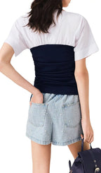 Pleated Jersey Top Flowering Girl