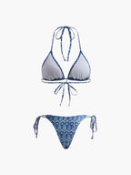 Printed Adjustable Strap Bikini Set Flowering Girl