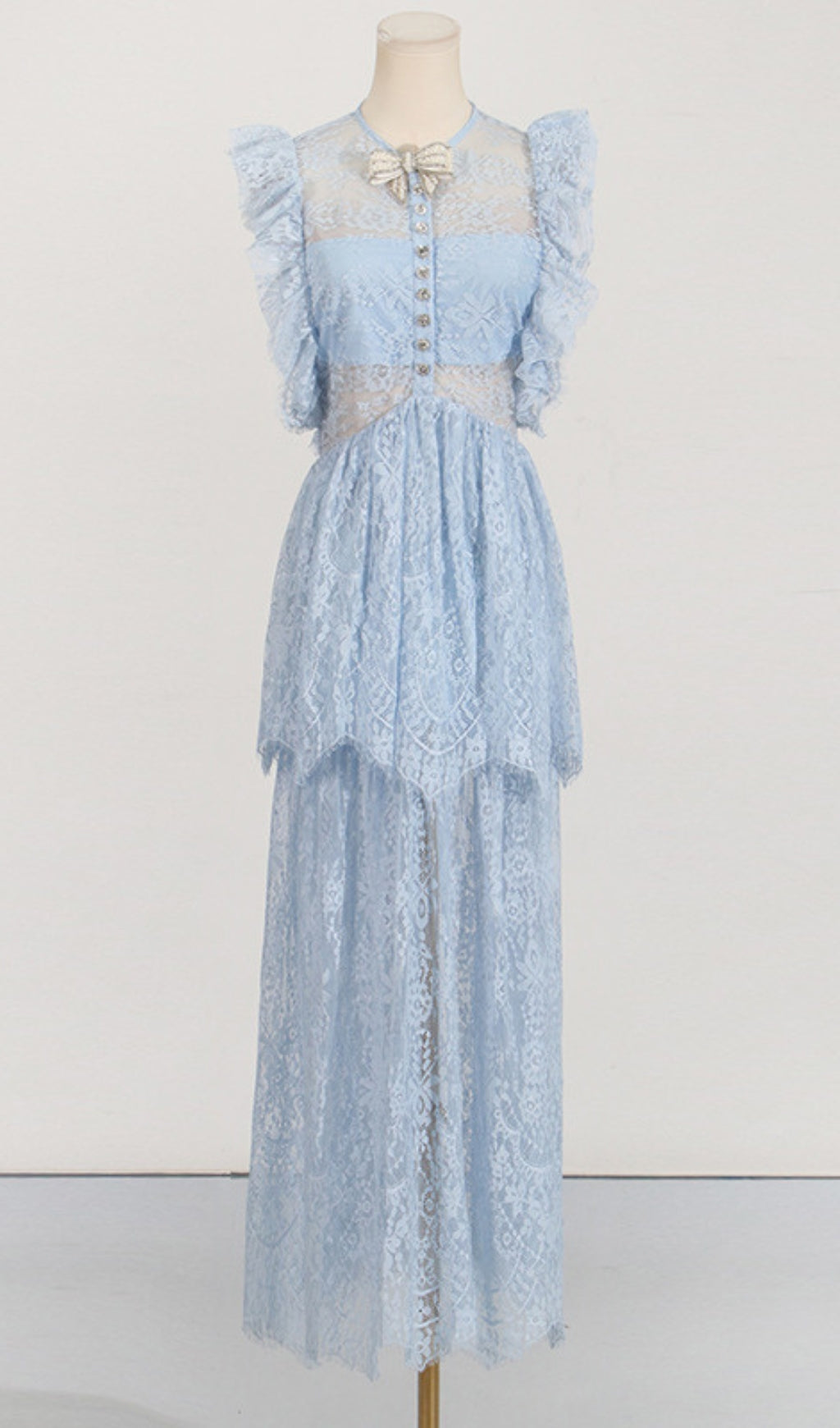 Tiered Lace Maxi Dress Flowering Girl