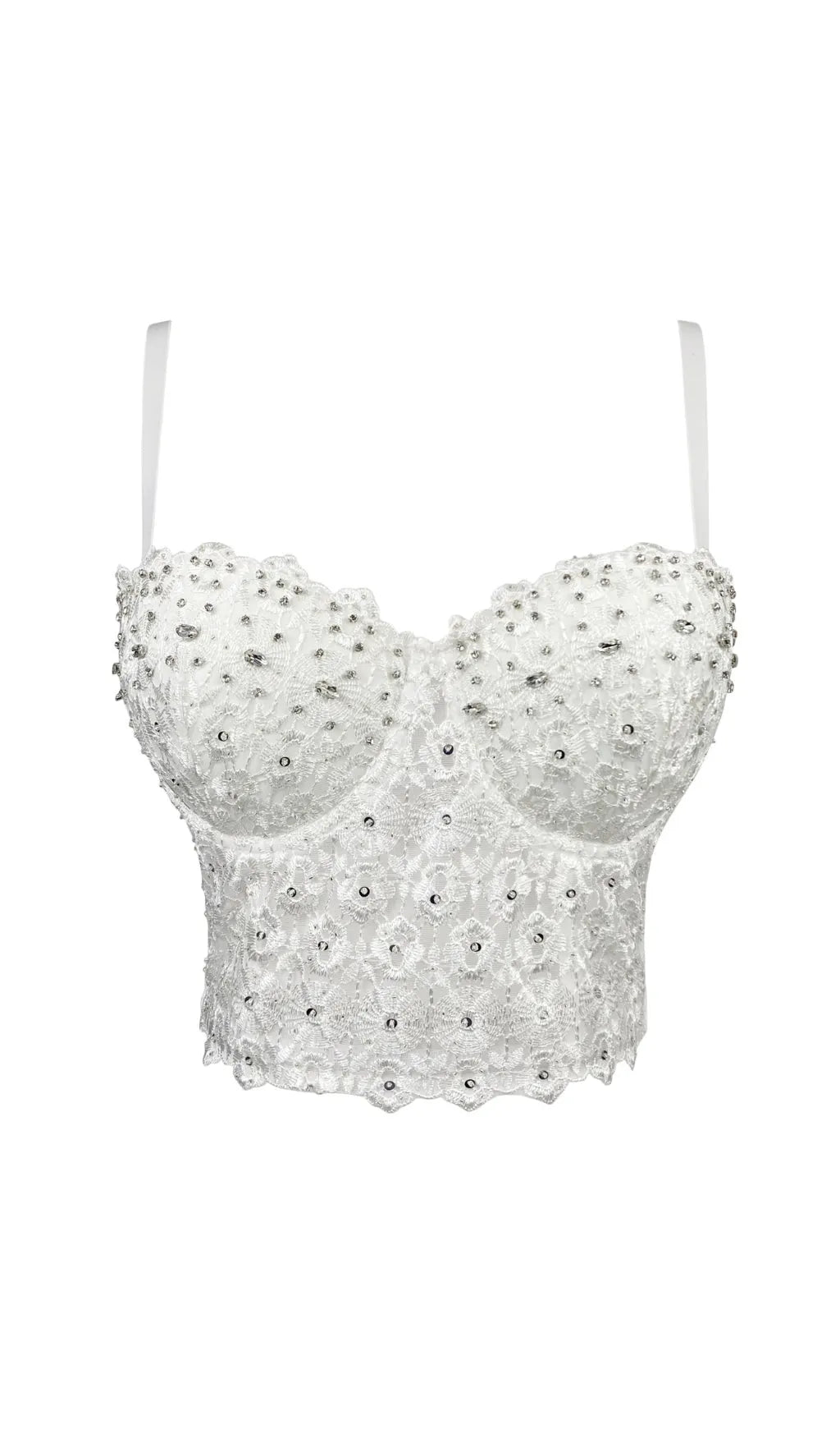 Amberlin Rhinestone Embroidered Top Flowering Girl