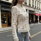 Lace Buckle Shirt Top Flowering Girl