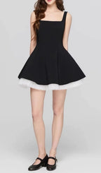 Karlie Black Strappy Mini Dress Flowering Girl