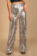 Silver Multi Sequin Pants Flowering Girl