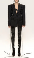 Ishan Black Lace-up Blazer Dress Flowering Girl