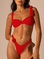 3D Three-Dimensional Flower Split Bikini Flowering Girl