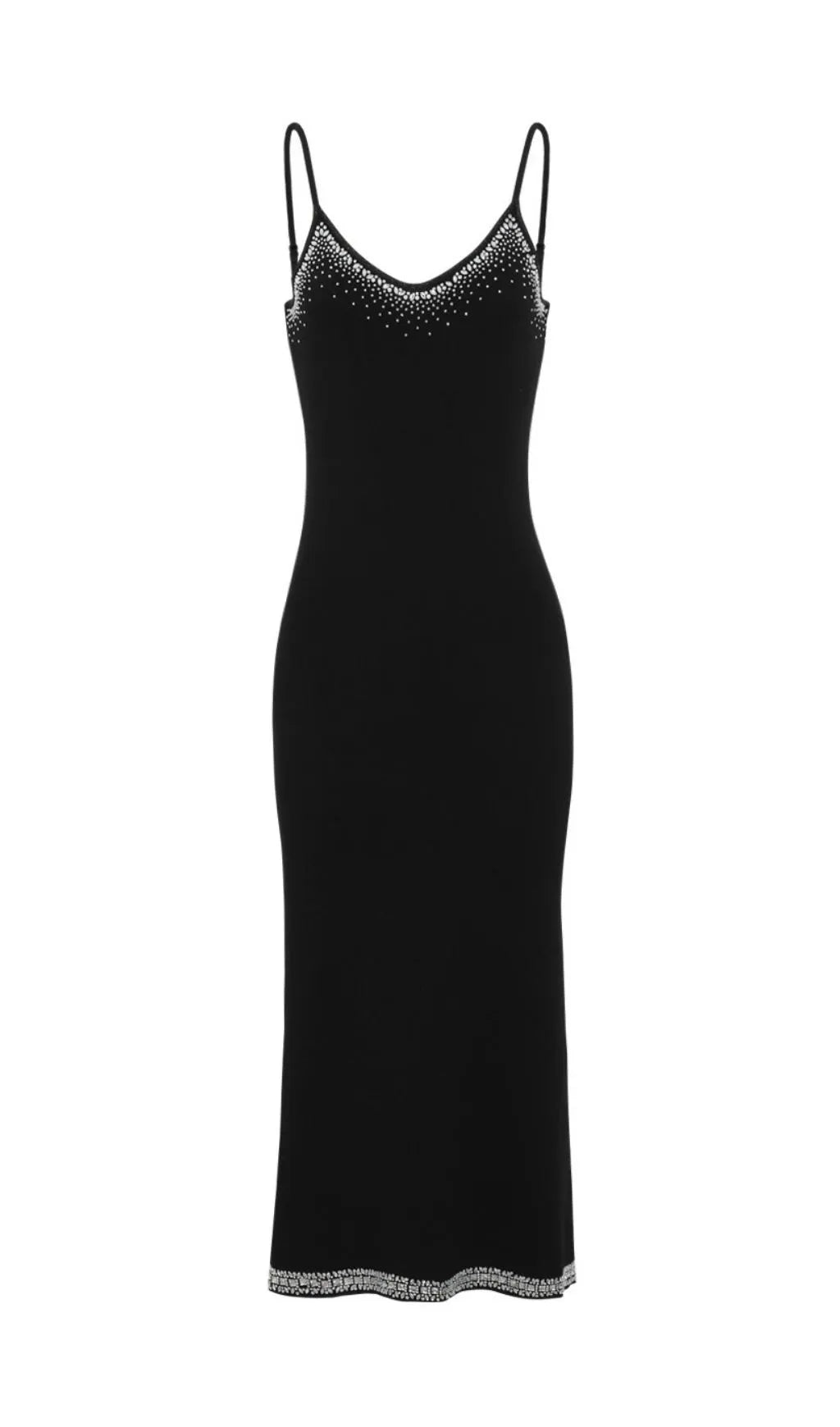 Kinsey Black Diamante Knit Cardigan & Midi Dress Set Flowering Girl
