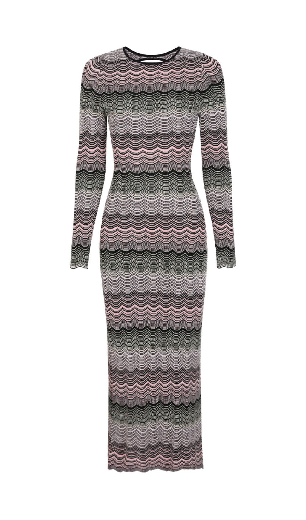 Judith Cutout Long Sleeve Knit Maxi Dress Flowering Girl