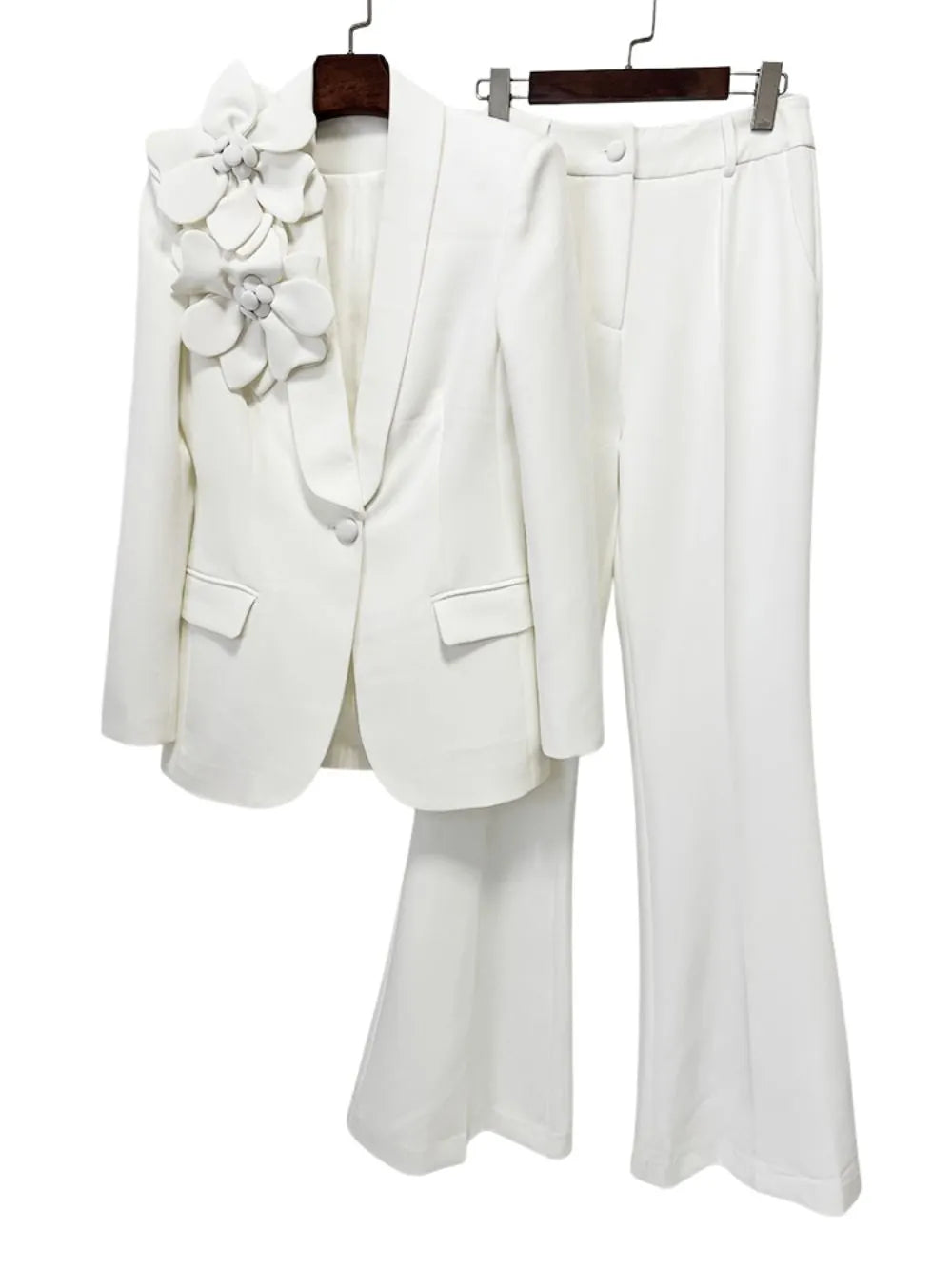 Makimi Flower Embellished Blazer Set Flowering Girl