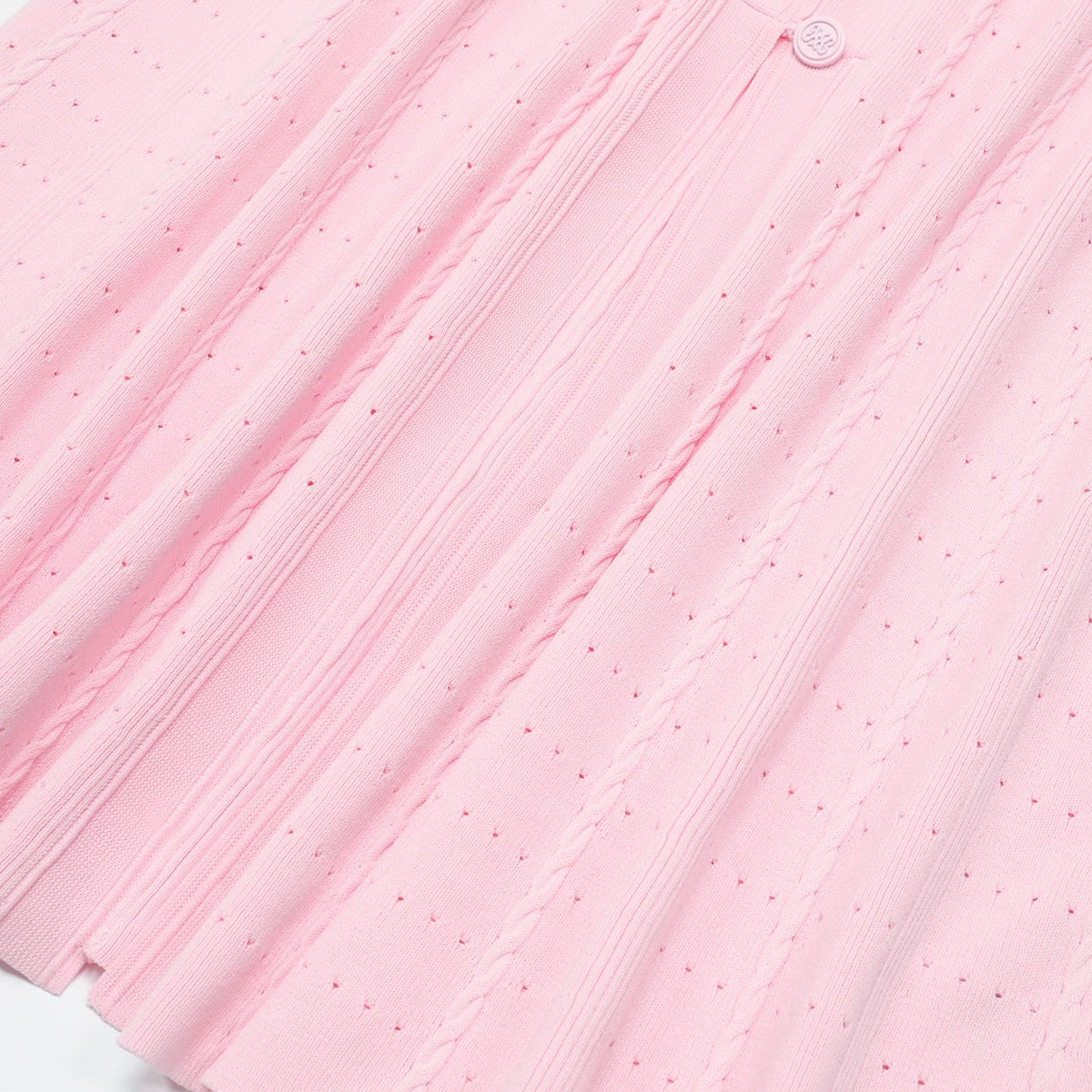 Kilenya Light Pink Knit Short Sleeve Midi Dress Flowering Girl