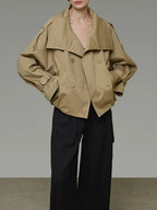 Mehera Khaki Jacket Flowering Girl