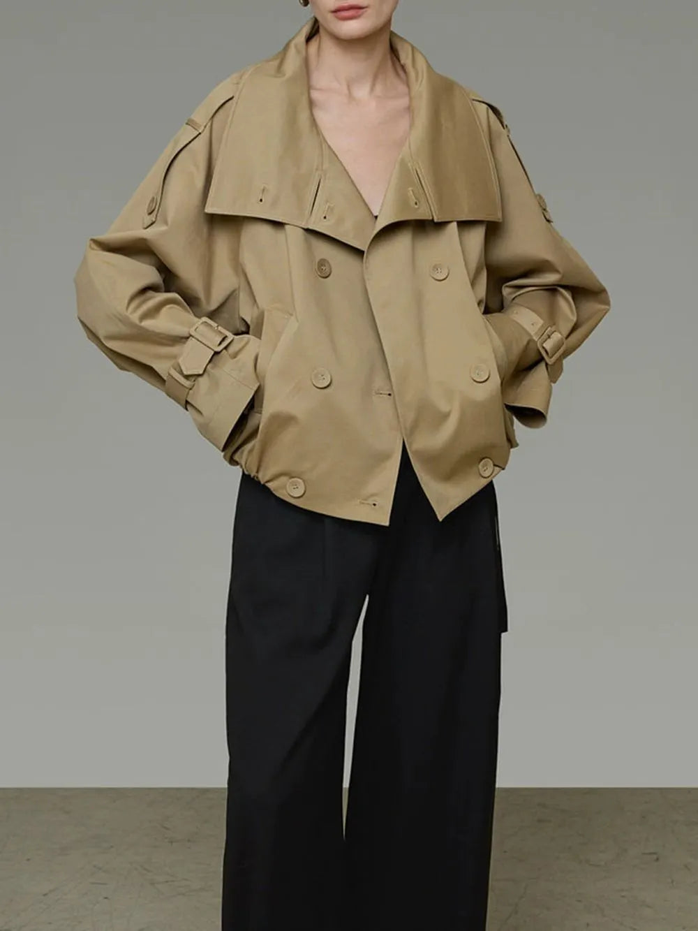 Mehera Khaki Jacket Flowering Girl