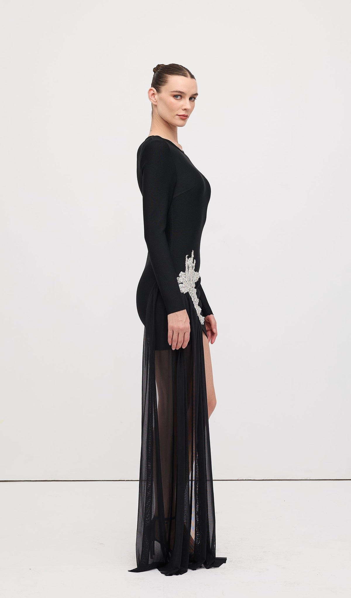 Rebecca Black Asymmetrical With Rhinestone Embellishments Mini Dress Flowering Girl