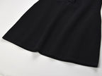 Round Neck Rib Knit Mini Dress Flowering Girl