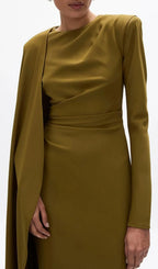 Haley Green Long Sleeve Maxi Dress Flowering Girl