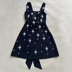 Adora Sleeveless Diamond Bow Bandage Mini Dress In Black Flowering Girl