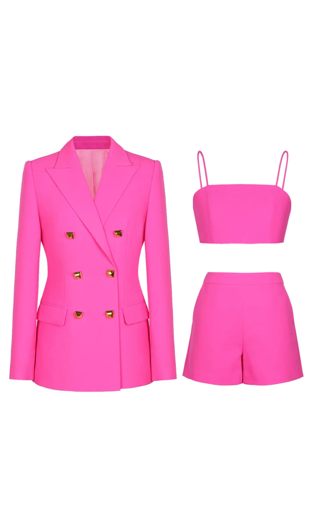 Aenor Pink Blazer Set Flowering Girl