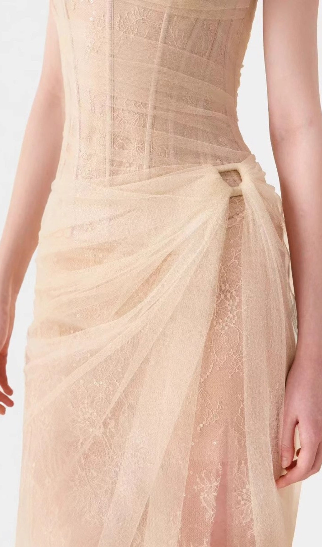 Anandi Mesh Corset Maxi Dress Flowering Girl