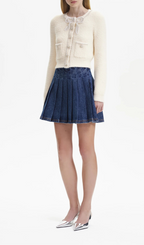 CREAM SOFT KNIT BOW CARDIGAN Flowering Girl