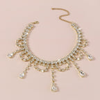 Gold Rhinestone Tassel Claw Chain Flowering Girl