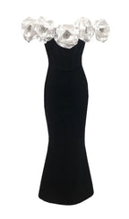 Ananux Flower Drcor Maxi Dress Flowering Girl