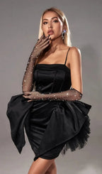 Pauline Diamond Fishnet Gloves In Black Flowering Girl