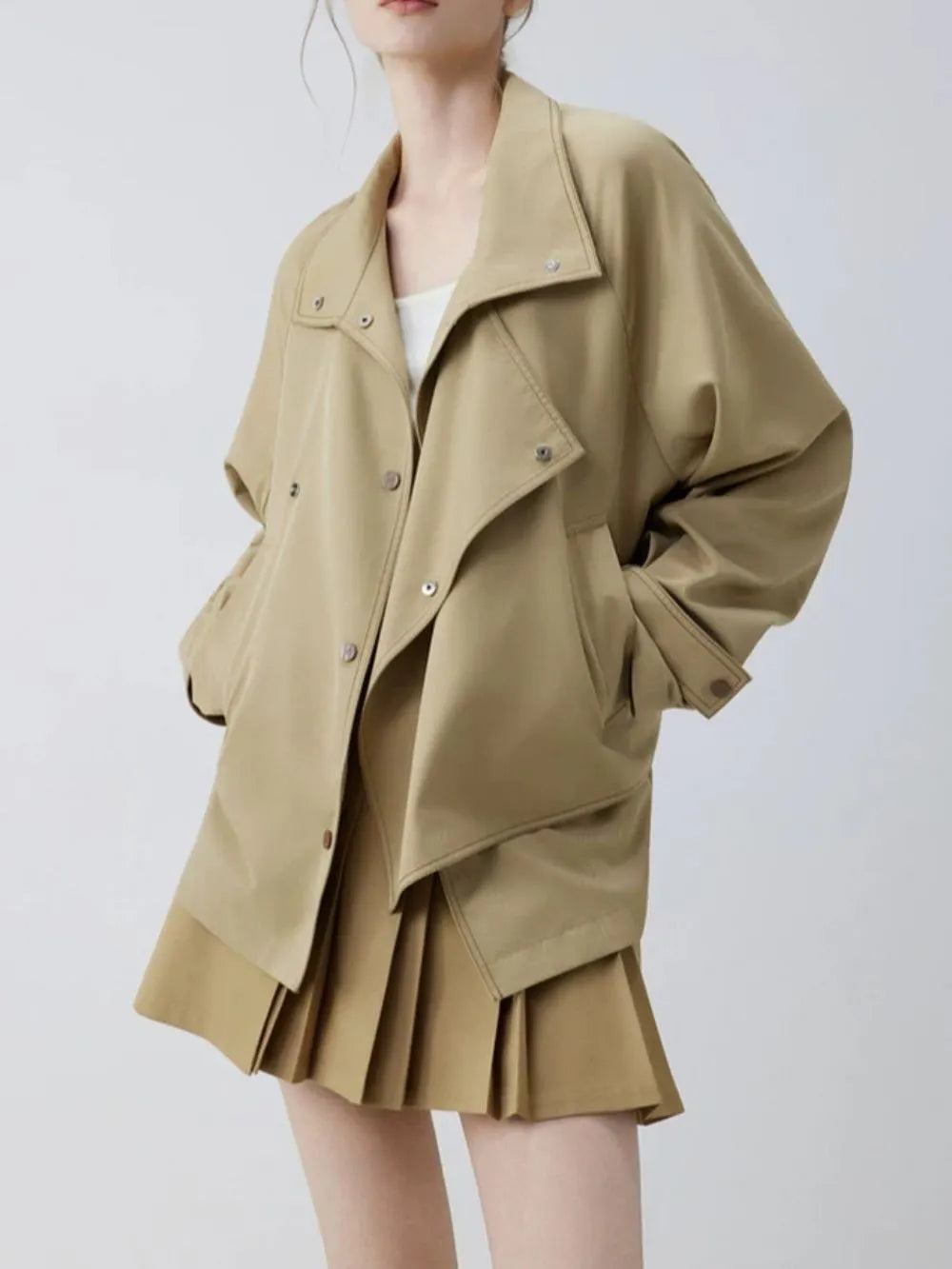Malloren Khaki Jacket Flowering Girl