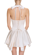 Charnelle Halter Silky Mini Dress Flowering Girl