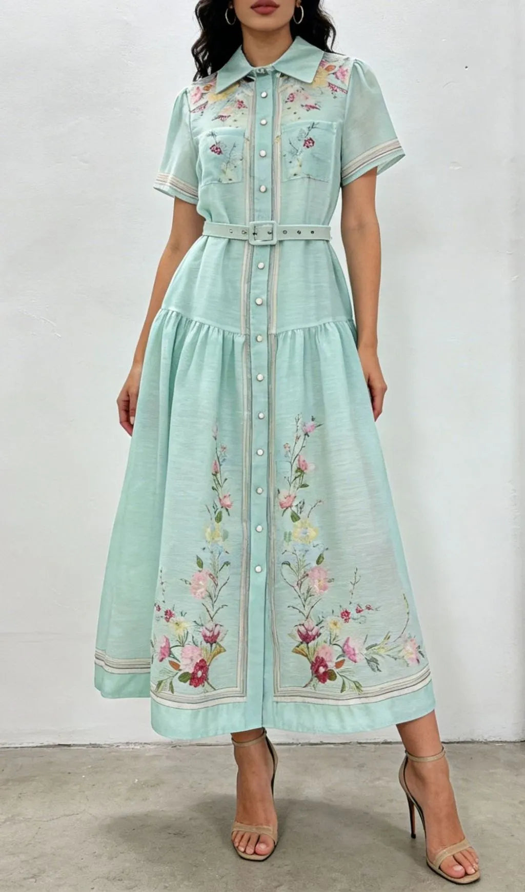 Kendyl Flower Printed Maxi Dress Flowering Girl