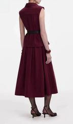 Iliana Sleeveless Belt Two-Piece Set Flowering Girl