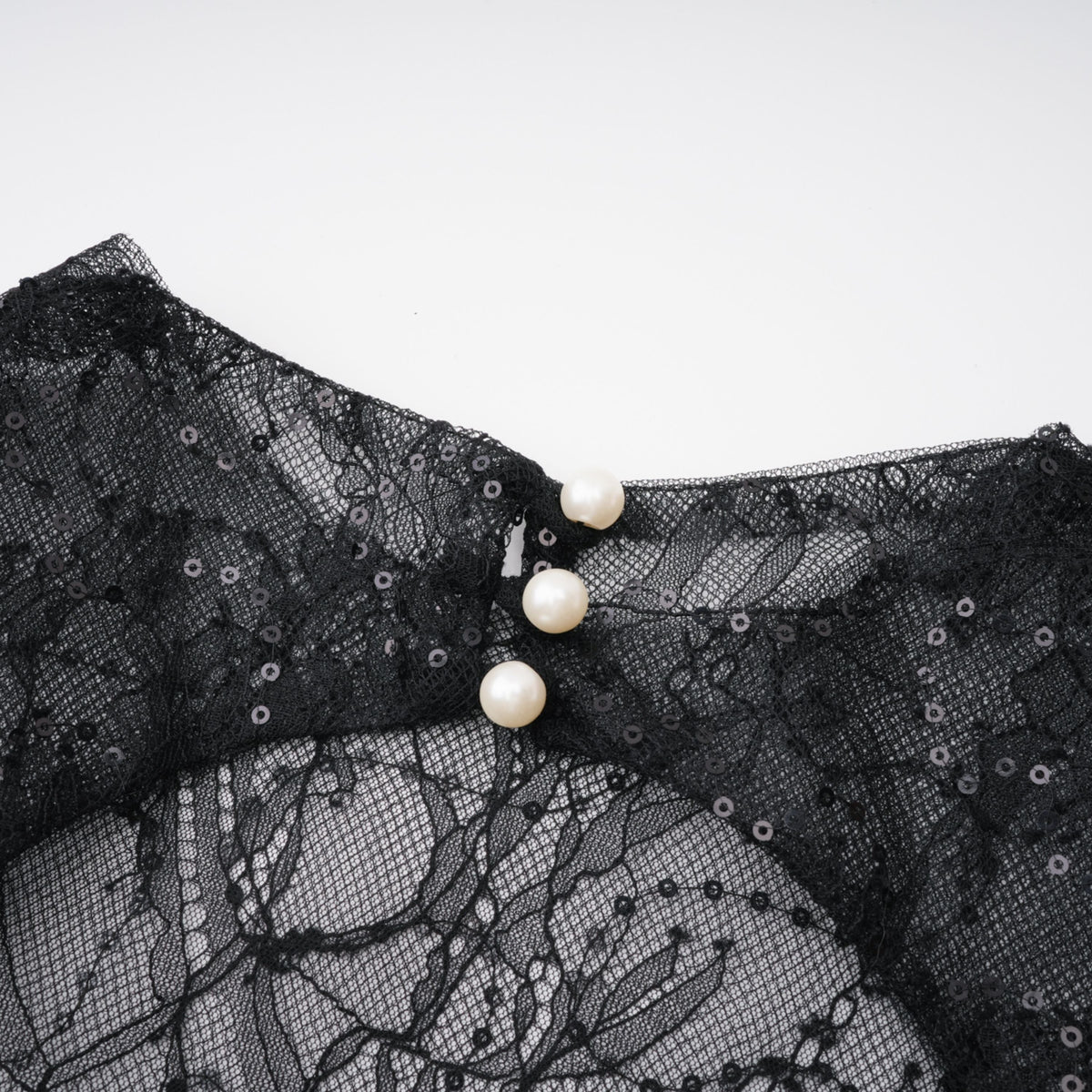 Black Sheer Lace High Neck Long Sleeve Tulle Mini Dress Flowering Girl