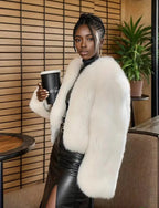 Cristina Faux Fur Coat Flowering Girl
