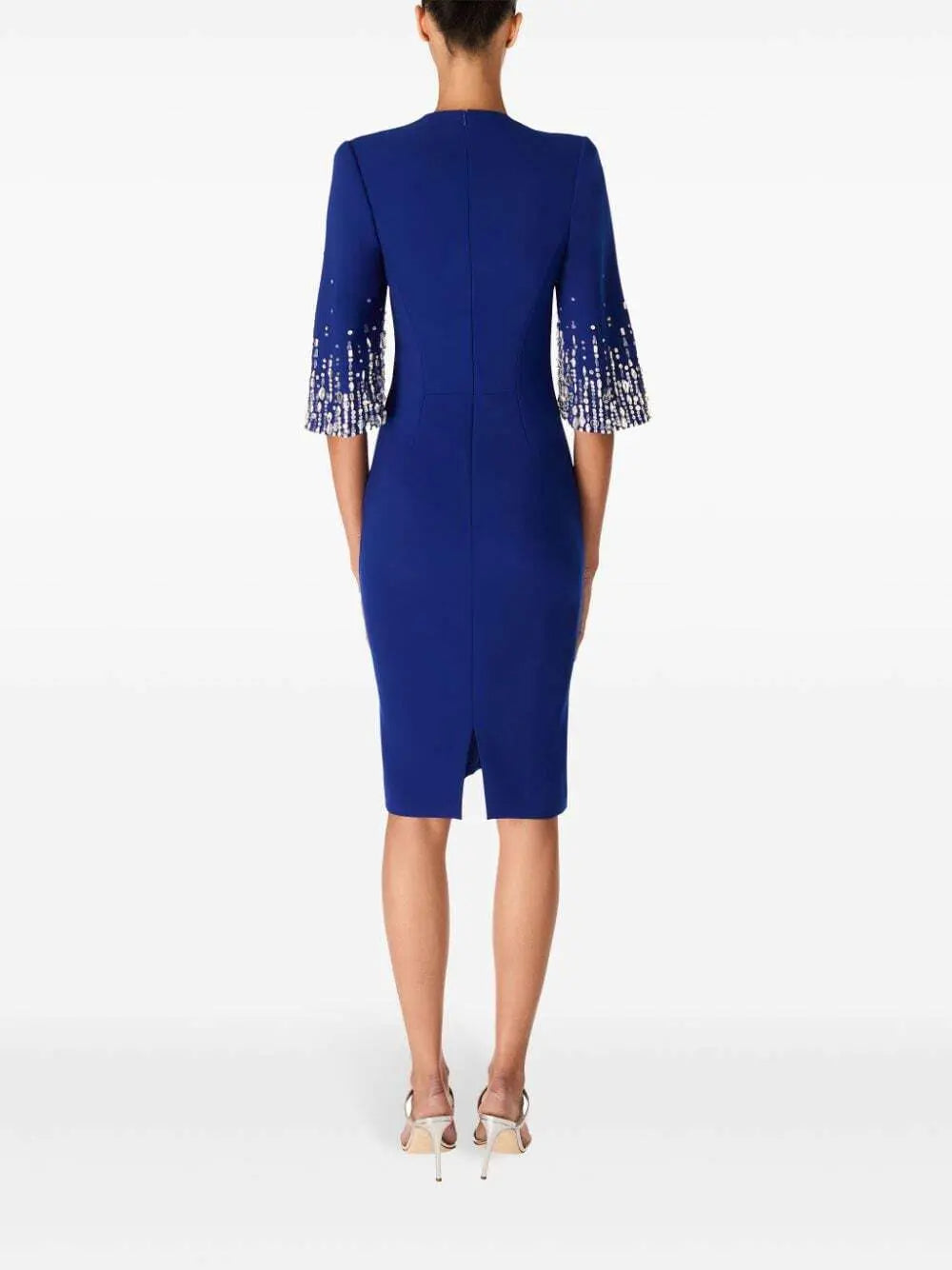 biela v-neck crystal-embellished midi dress in blue Flowering Girl