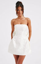 Elenora Mini Dress - Ivory Flowering Girl