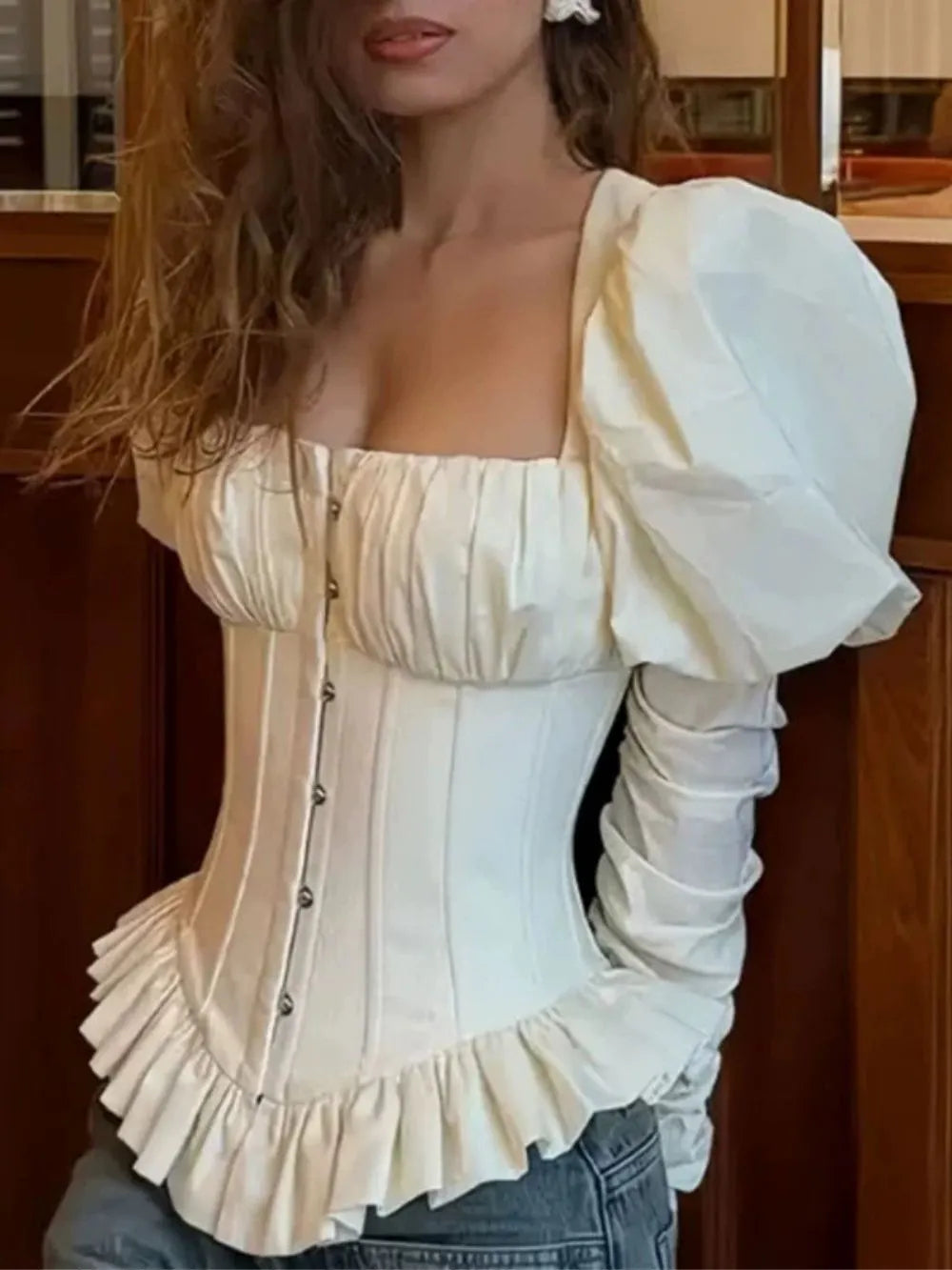 Mattel White Corset Top Flowering Girl