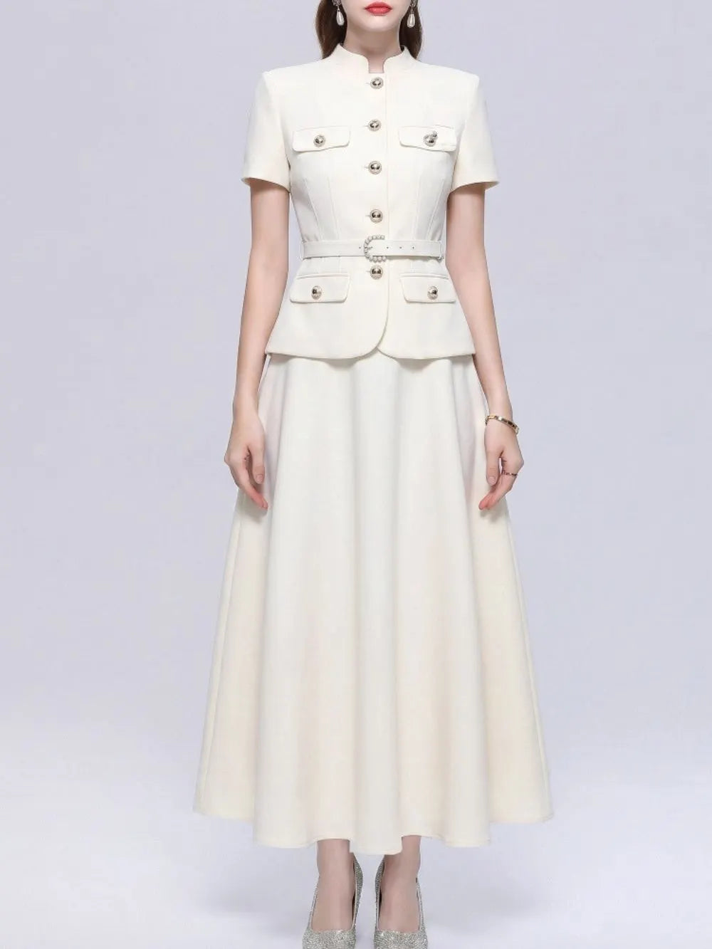 Maryam Short Sleeve Midi Dress Flowering Girl