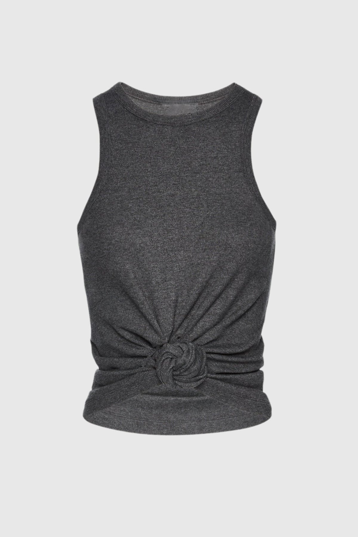 Claudas Knot Tank Top - Grey Flowering Girl
