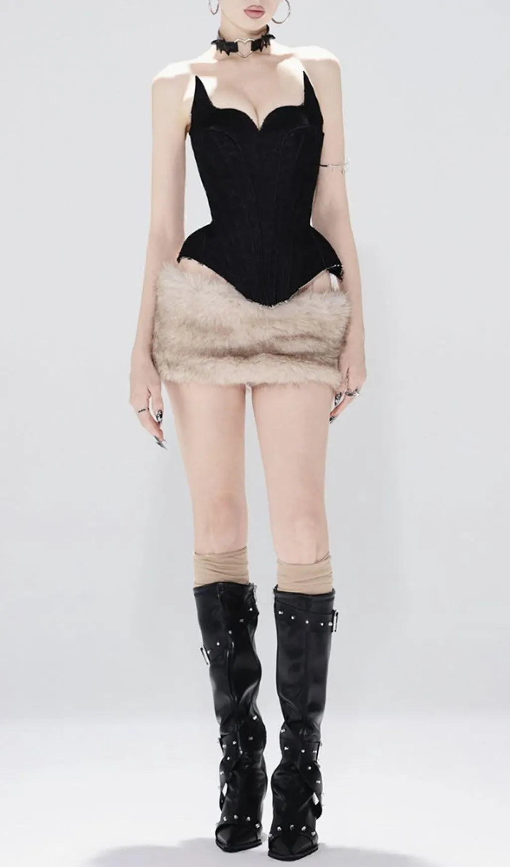 Jocelyn Corset Top & Mini Skirt Set Flowering Girl