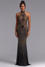 Black Embellished Mermaid Evening Gown Flowering Girl