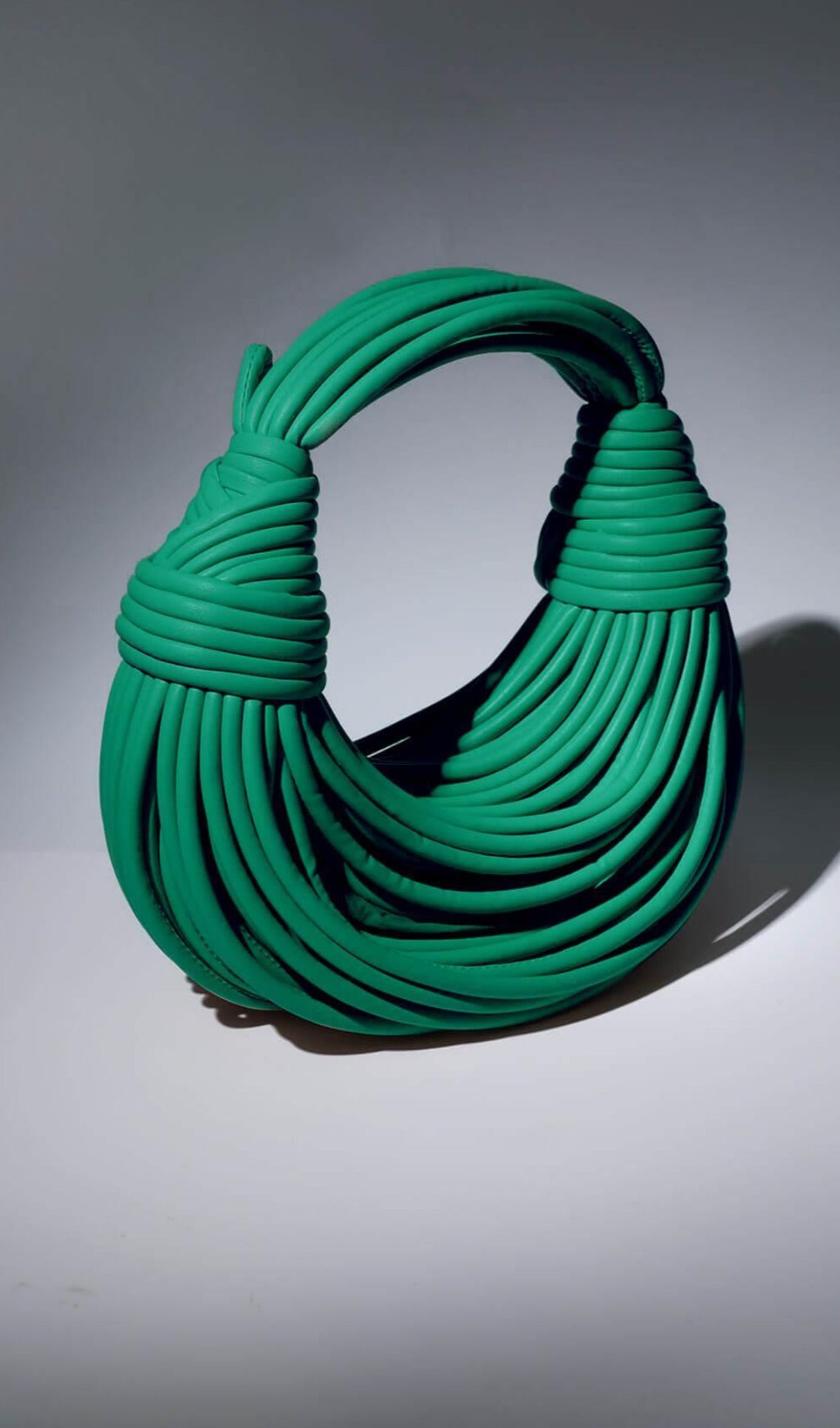 Double Knot Tote Bag In Green Flowering Girl