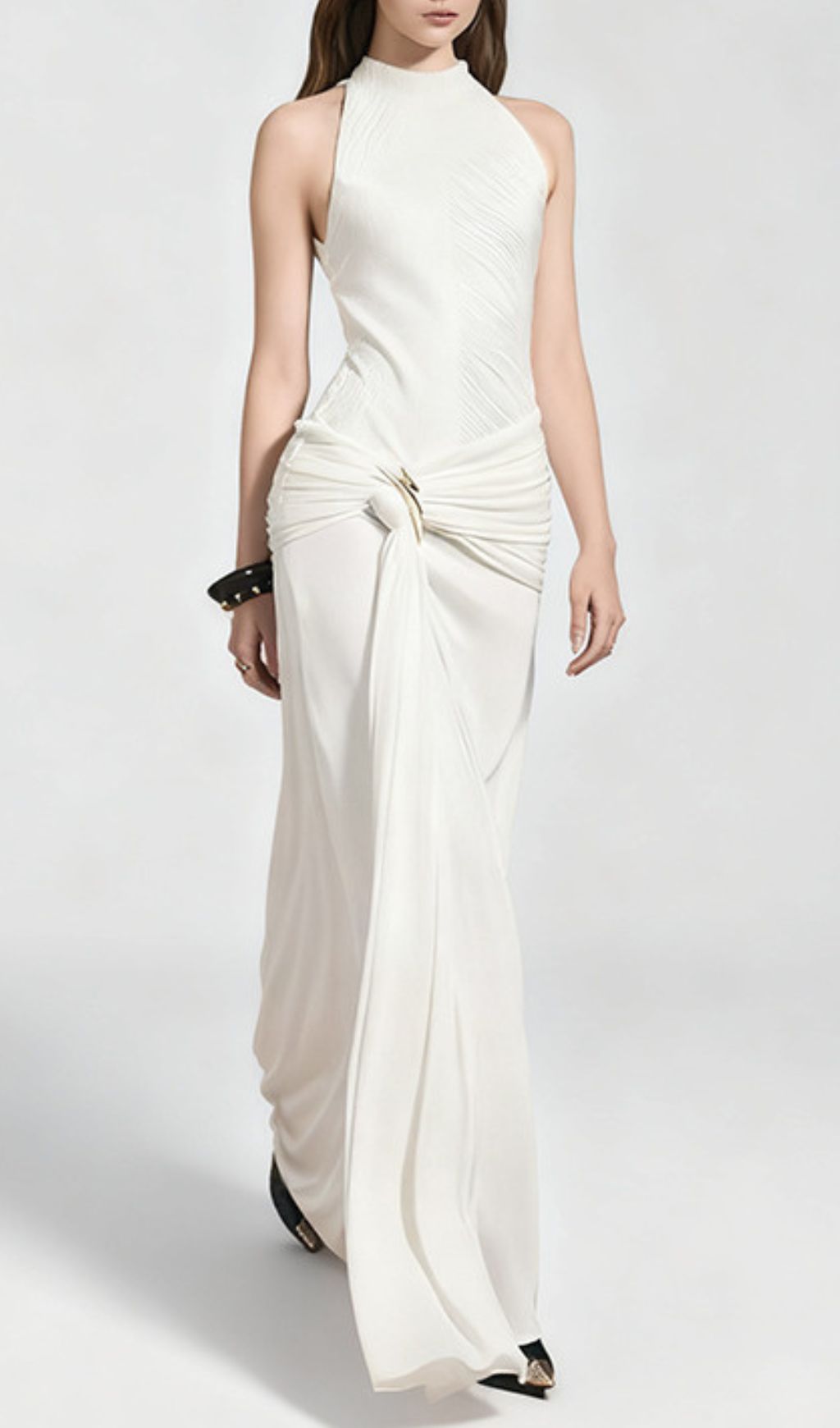 Jára Sleeveless Knotted Maxi Dress Flowering Girl