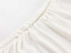 White Lace Strapless Spliced Knitted Mini Dress Flowering Girl
