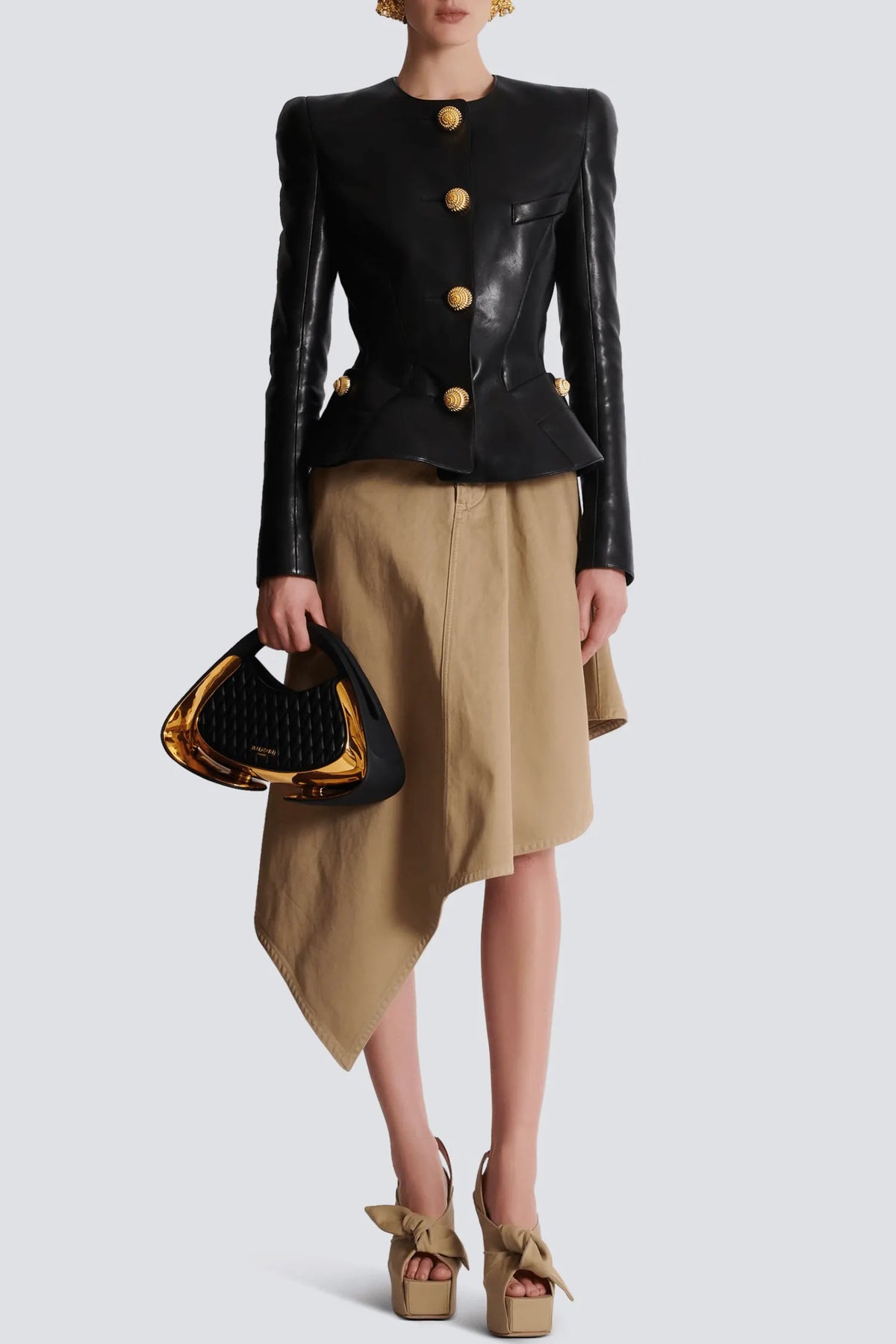 Kester Leather Buttoned Jacket Flowering Girl