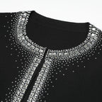 Kinsey Black Diamante Knit Cardigan & Midi Dress Set Flowering Girl