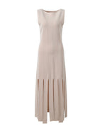 Marjorie Fringed Knit Maxi Dress In Ecru Flowering Girl