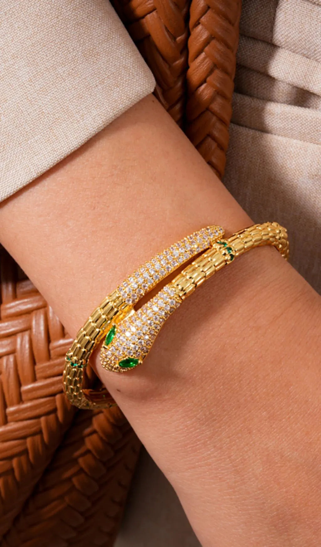 Jonila Snake-Shaped Bracelet Flowering Girl