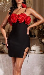 Filippa Spaghetti Flower Bandage Mini Dress Flowering Girl