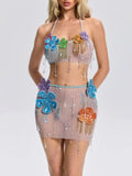 Florissa Flower Pearl Mesh Skirt Set Flowering Girl