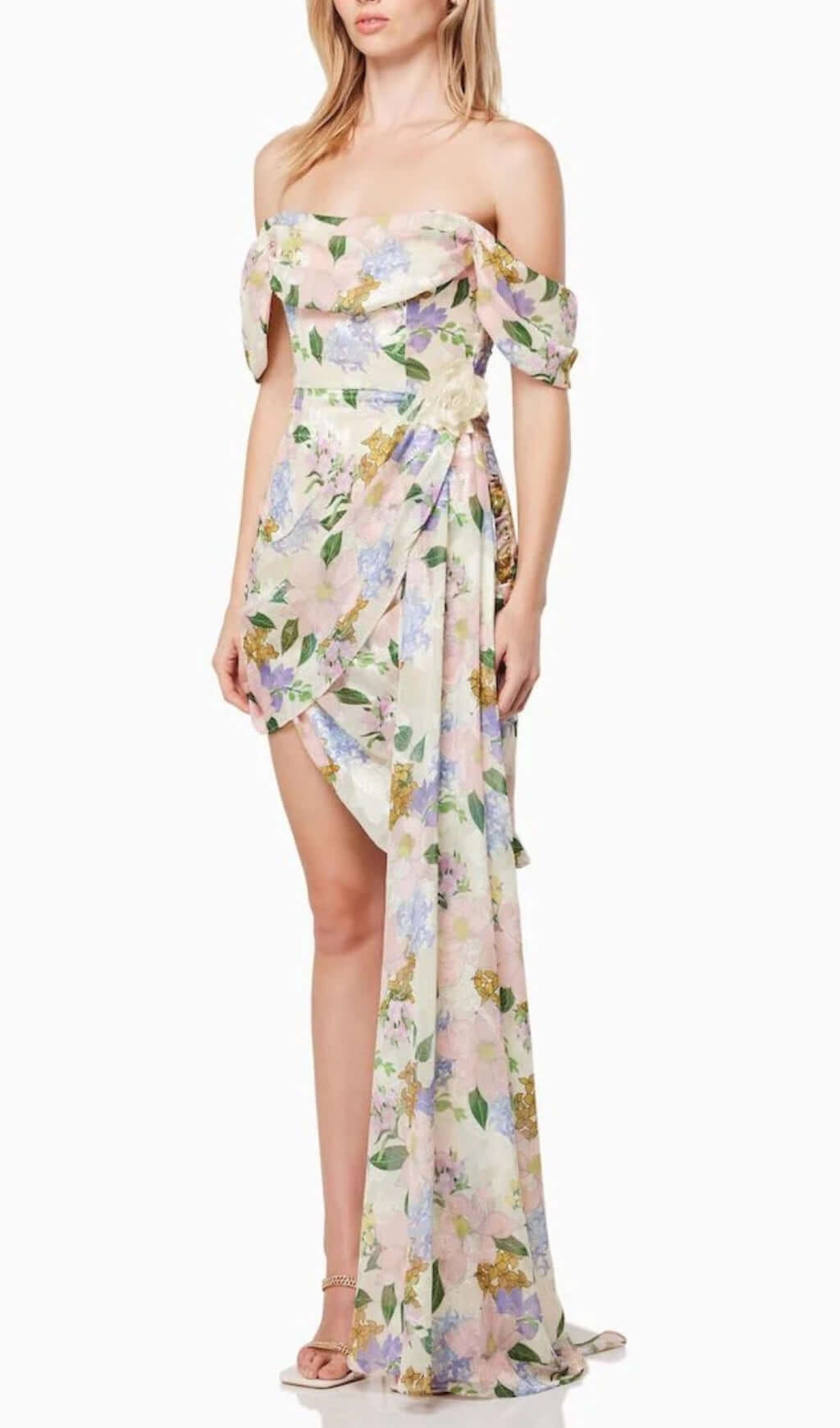 Aviya Floral Off Shoulder Strap Mini Dress Flowering Girl