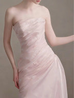 Masashi Pink Strapless Maxi Dress Flowering Girl