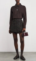 Layered Mini Shirt Dress Flowering Girl